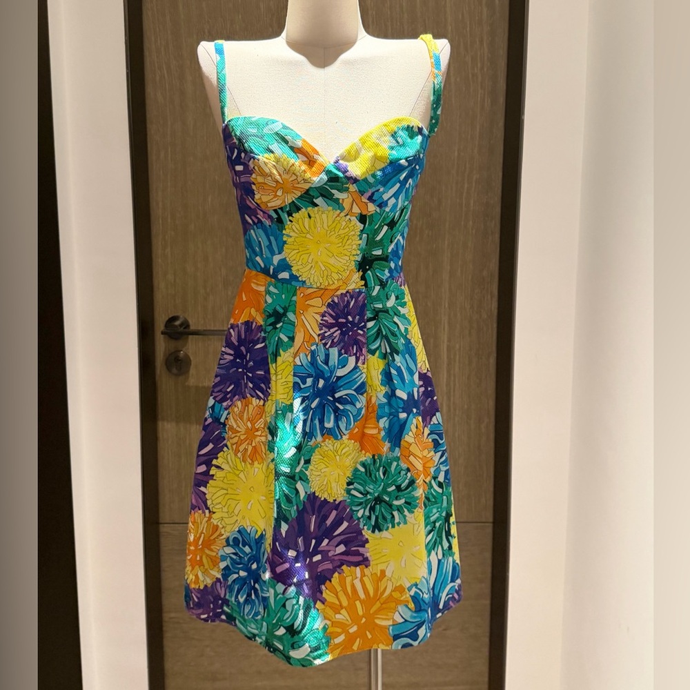 House of Holland Floral Sundress with Spaghetti Straps - Multicolor